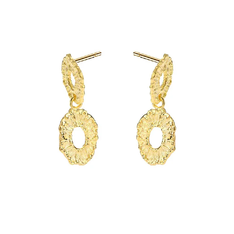 925 Silver Exaggerated Multi-layered Gold Hoop Earrings