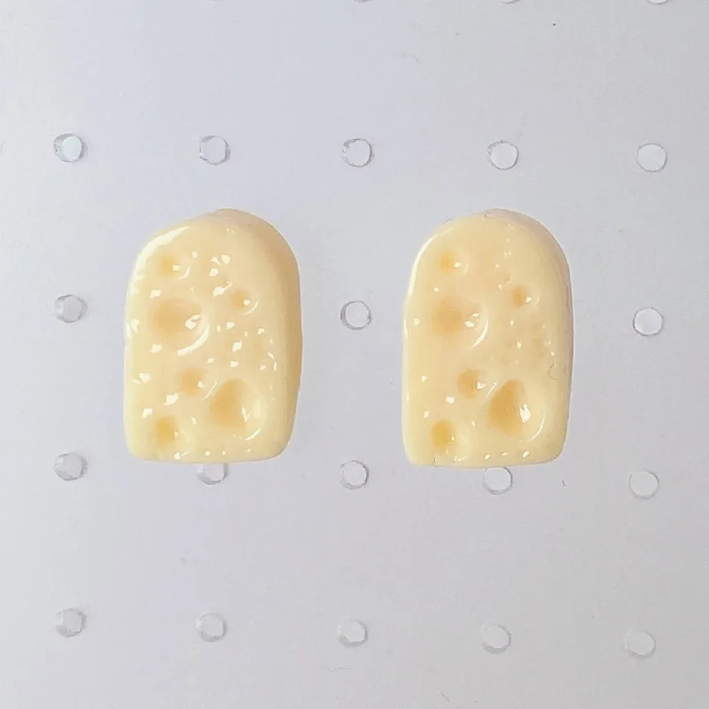 Instant Shipping! Cheese Wedge Earrings