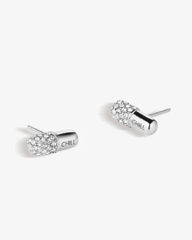 Chill Pill Pavé Stud Earrings