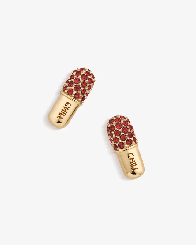 Chill Pill Pavé Stud Earrings