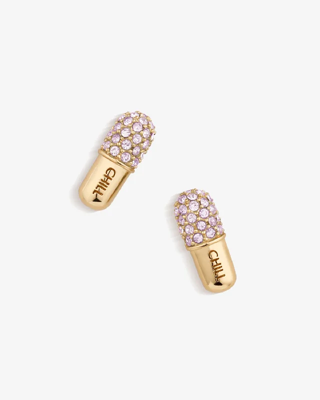 Chill Pill Pavé Stud Earrings