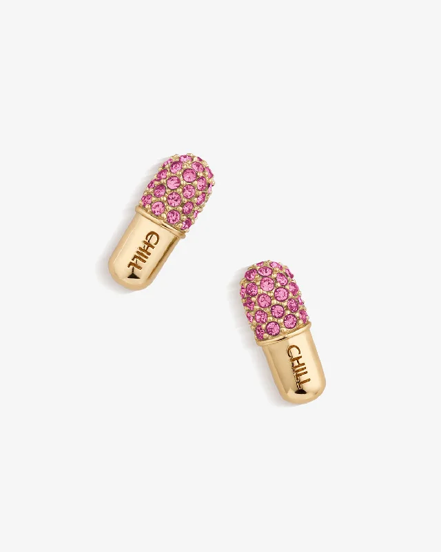 Chill Pill Pavé Stud Earrings