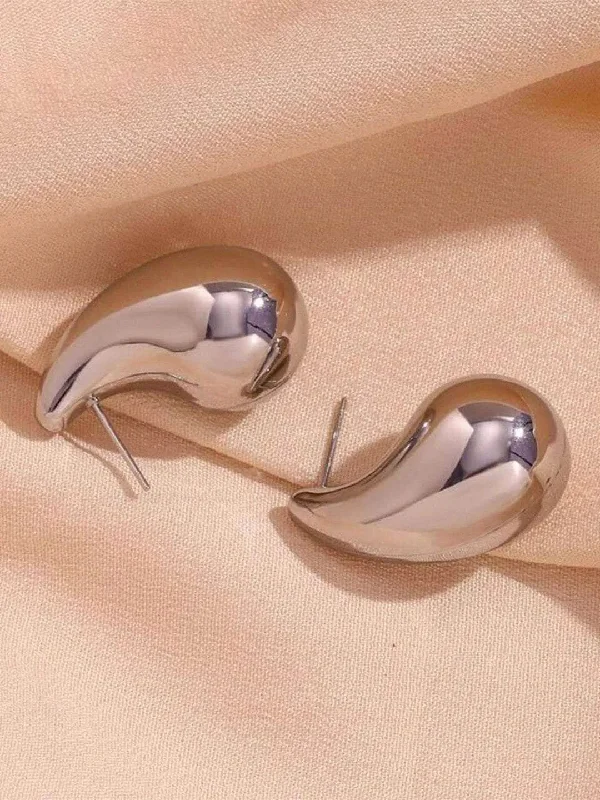 Eggplant Earrings Silver