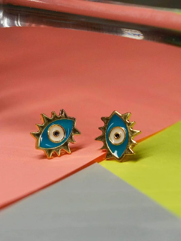 Evil Eye Stud Light Blue