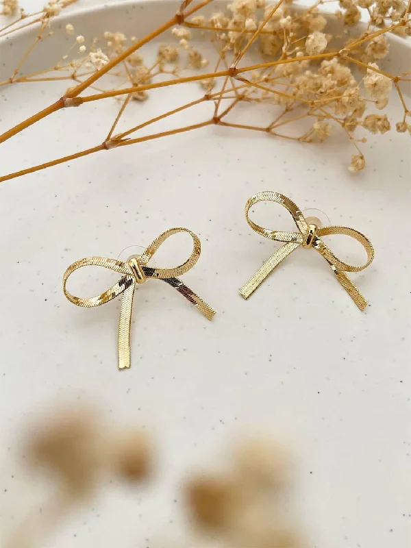 Golden Bow Earrings