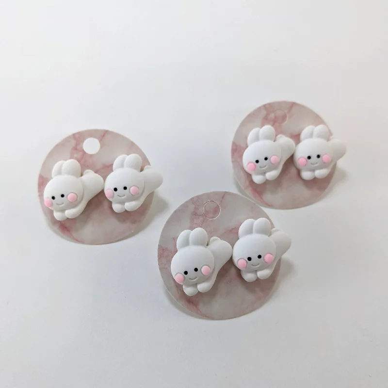 Moon Bun Bun Earrings