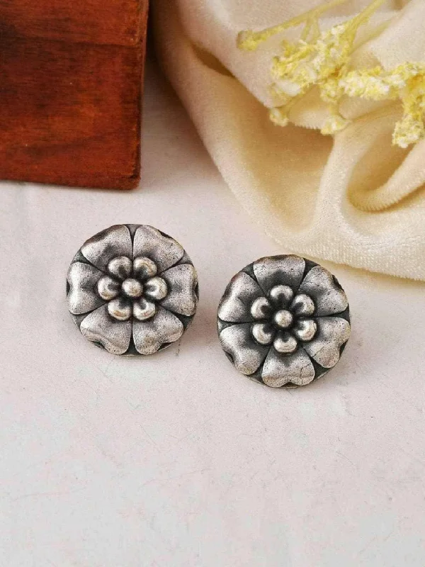 Oxidized Simba Tika Stud Earrings