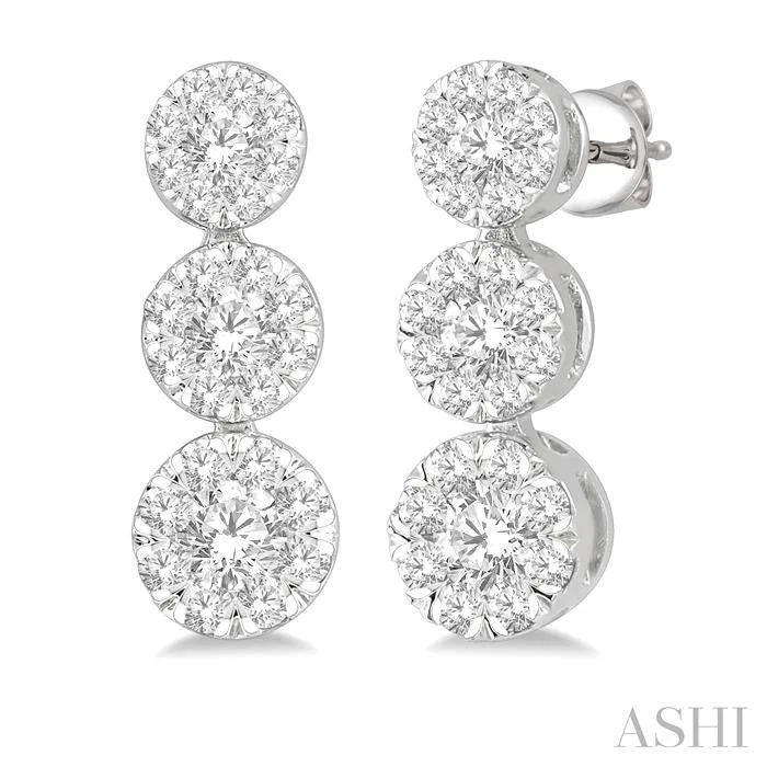 ROUND SHAPE PAST PRESENT & FUTURE LOVEBRIGHT ESSENTIAL DIAMOND EARRINGS