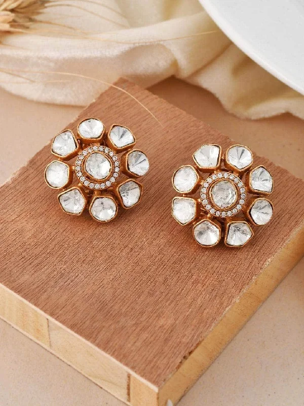 Polki Kundan Studs