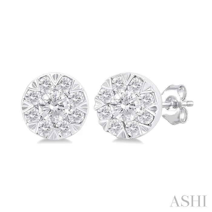 ROUND SHAPE LOVEBRIGHT PETITE DIAMOND FASHION EARRINGS