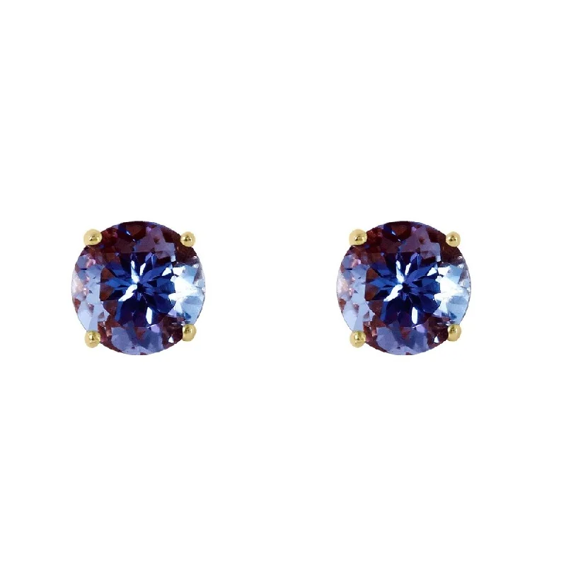 0.95 Carat 14K Solid Gold Joy In Your Eyes Tanzanite Earrings