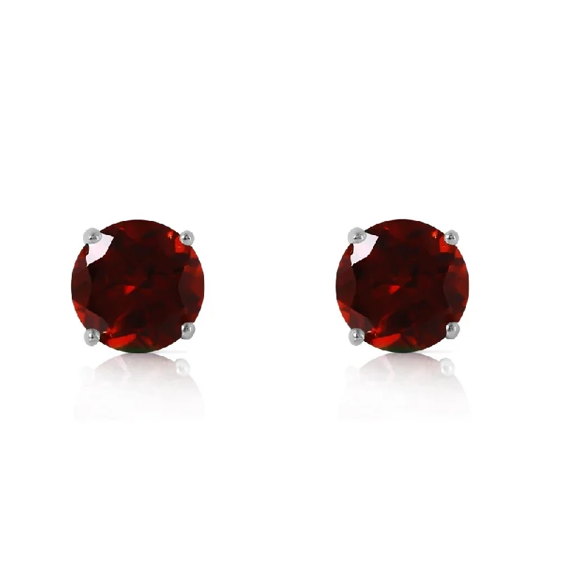 0.95 Carat 14K Solid White Gold Behold Glory Garnet Earrings