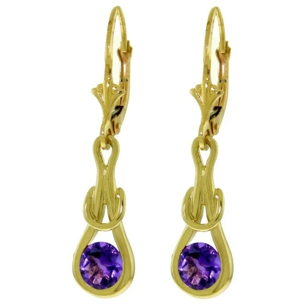 1.3 Carat 14K Solid Gold Elysian Amethyst Earrings