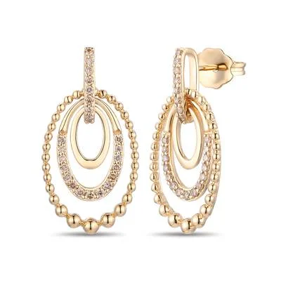 14K Yellow Gold 0.26ctw Nude Diamond Drop Earrings by Le Vian