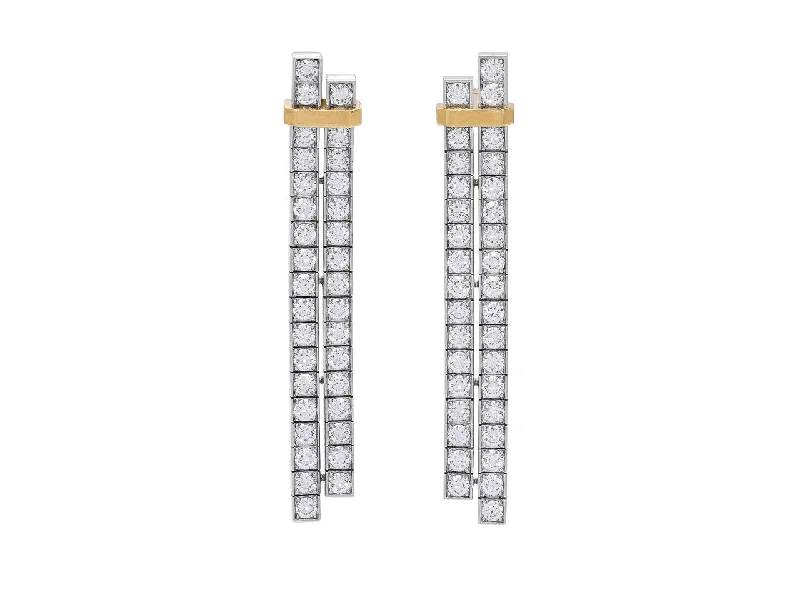 Tiffany & Co. 'Edge' Drop Earrings in Platinum and 18K Gold