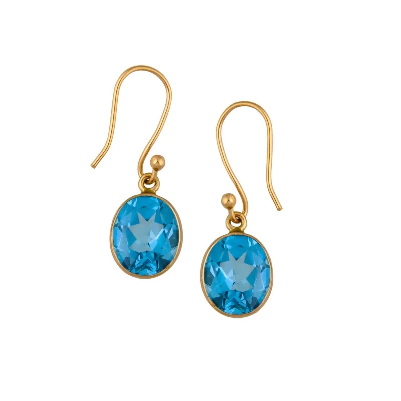 Alchemia Blue Topaz Drop Earrings