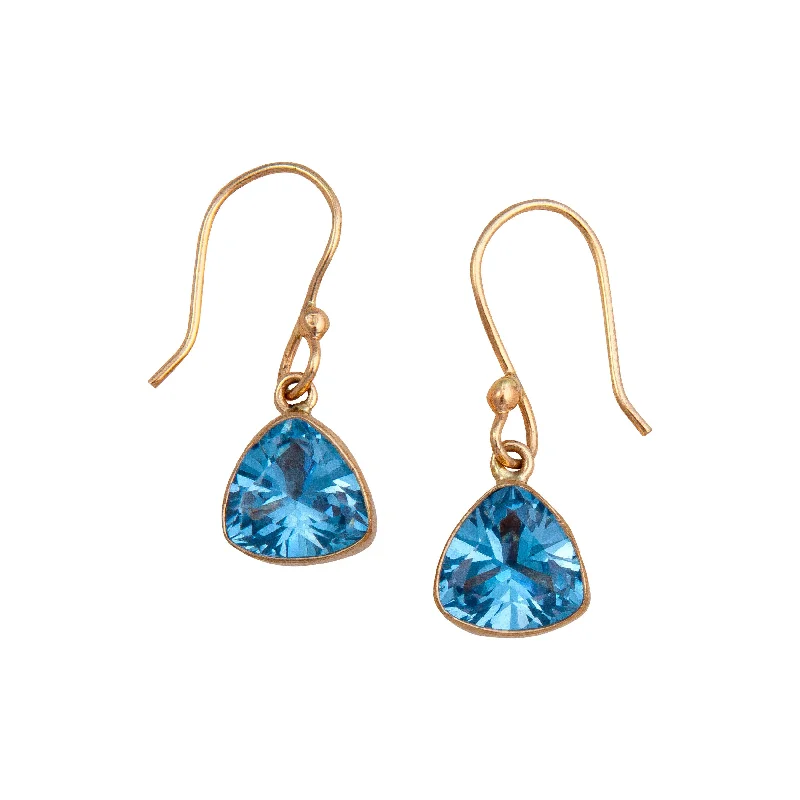 Alchemia Blue Topaz Trillion Drop Earrings