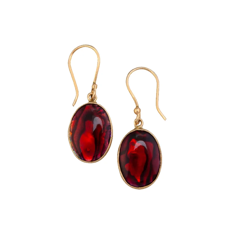 Alchemia Red Abalone Drop Earrings