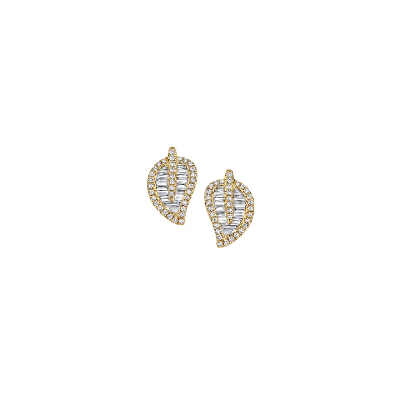 Anita Ko Leaf Diamond Studs