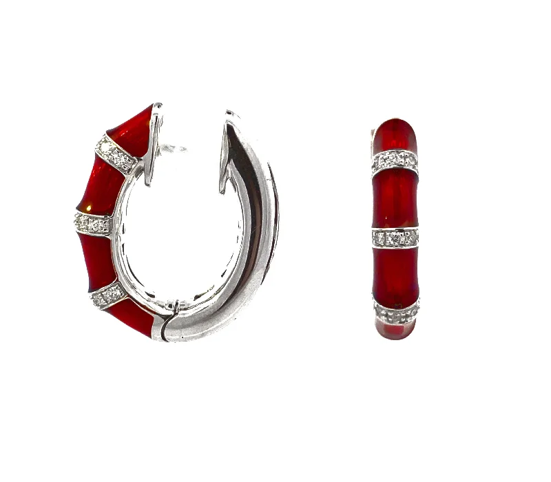 Candy Apple Red Hoop Earrings