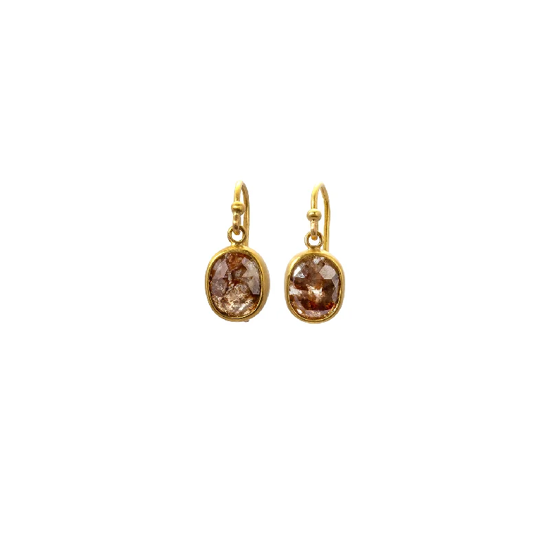 Caroline Ellen Chocolate Diamond Dangle Earrings