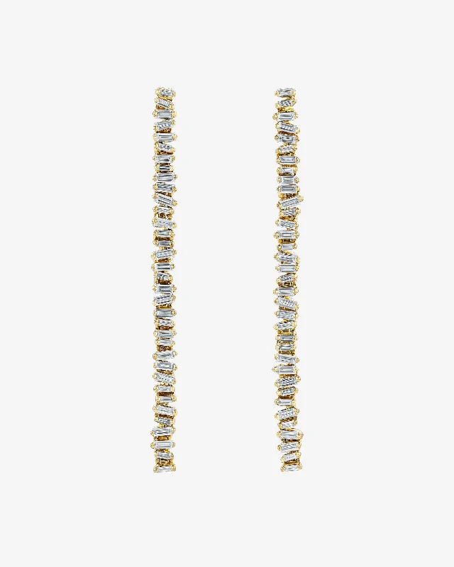 Classic Diamond Milli Tennis Drop Earrings