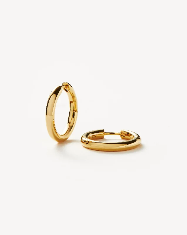 Classic Tunnel Small Hoop Earrings | 18k Gold Plated