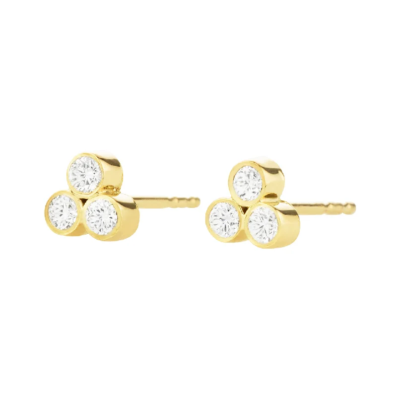 Eos earrings with white diamonds