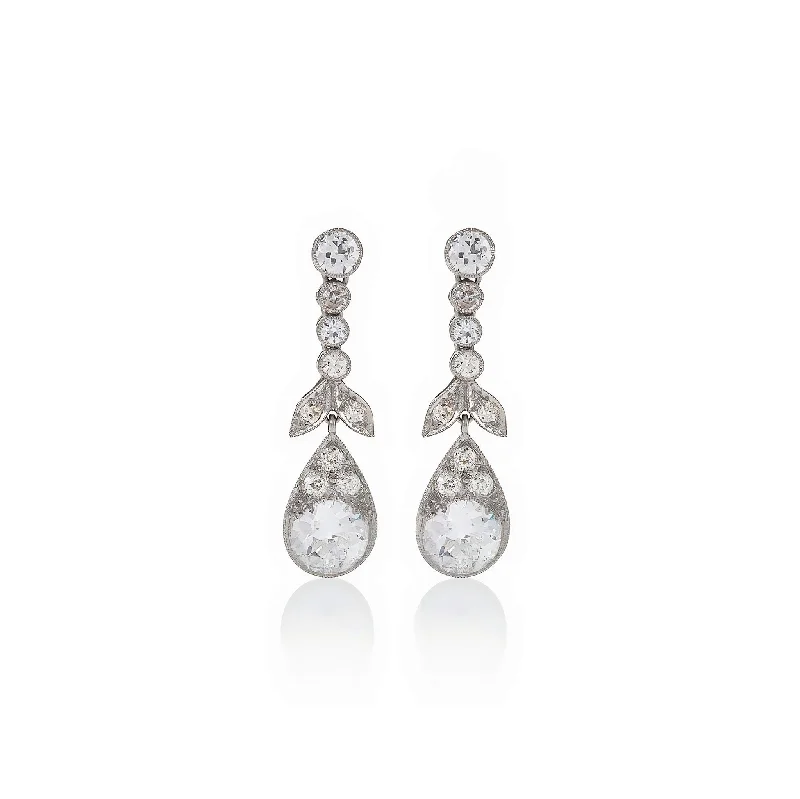 Diamond Pendant Earrings