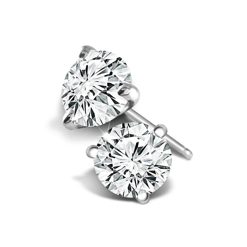 14K White Gold Natural 1/4ctw Diamond Studs