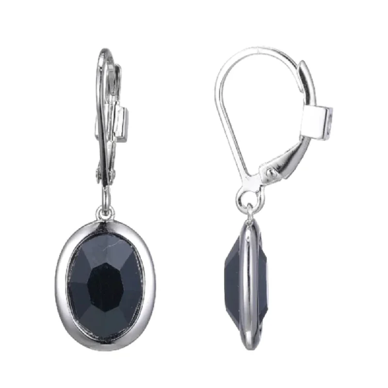 Elle "Mirage" Hematite Drop Earrings