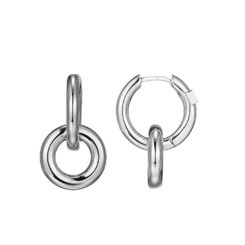 Elle "Simpatico" Hoop Circle Drop Earrings