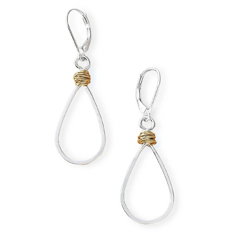 gold swirl teardrop earrings