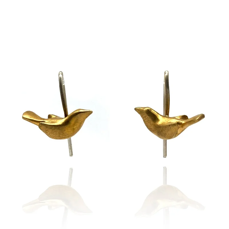 Gold Vermeil Petite Bird Earrings