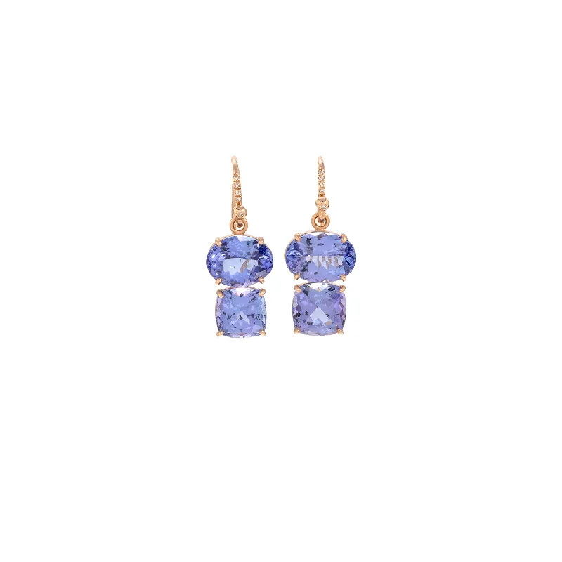 Irene Neuwirth 'Gemmy Gem' One-Of-A-Kind Tanzanite Double Stone Earrings