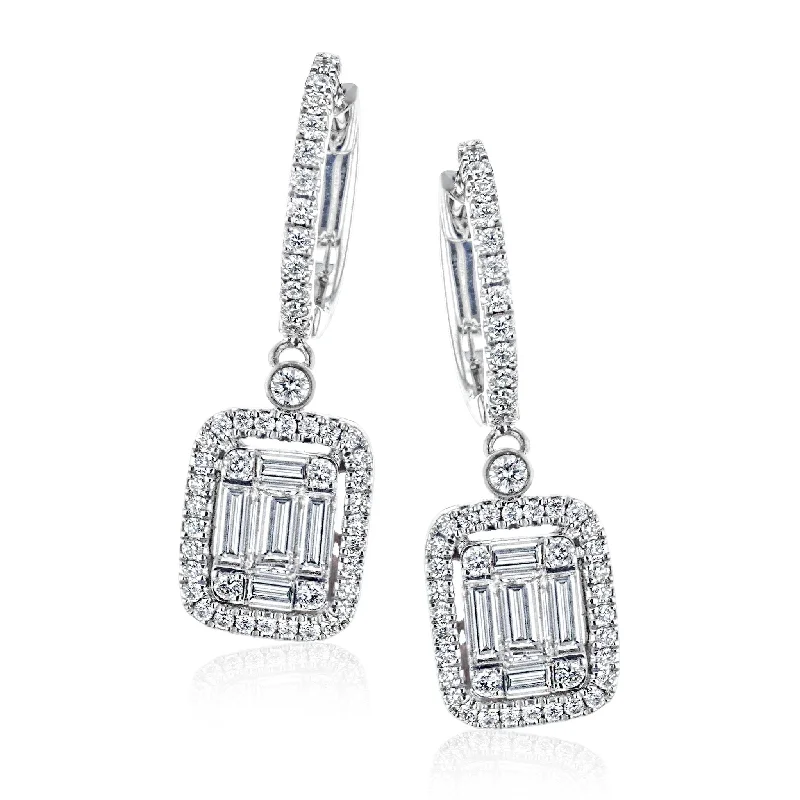 Drop Earrings in 18k Gold with Diamonds