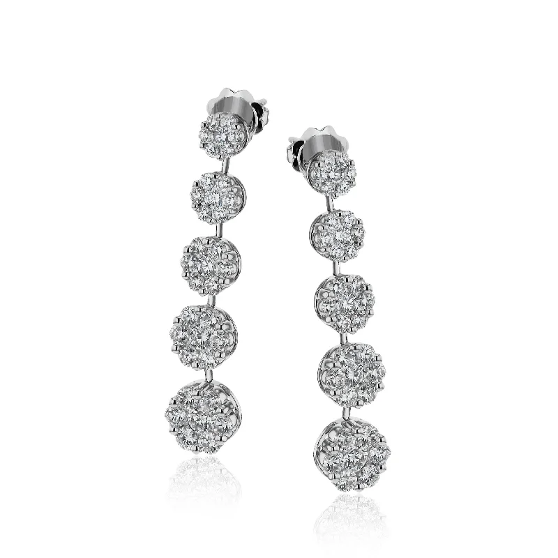 Drop Earrings in 18k Gold with Diamonds