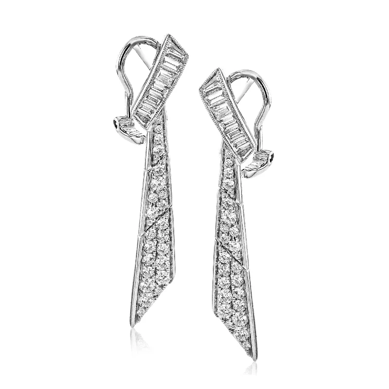 Drop Earrings in 18K Gold with Diamonds