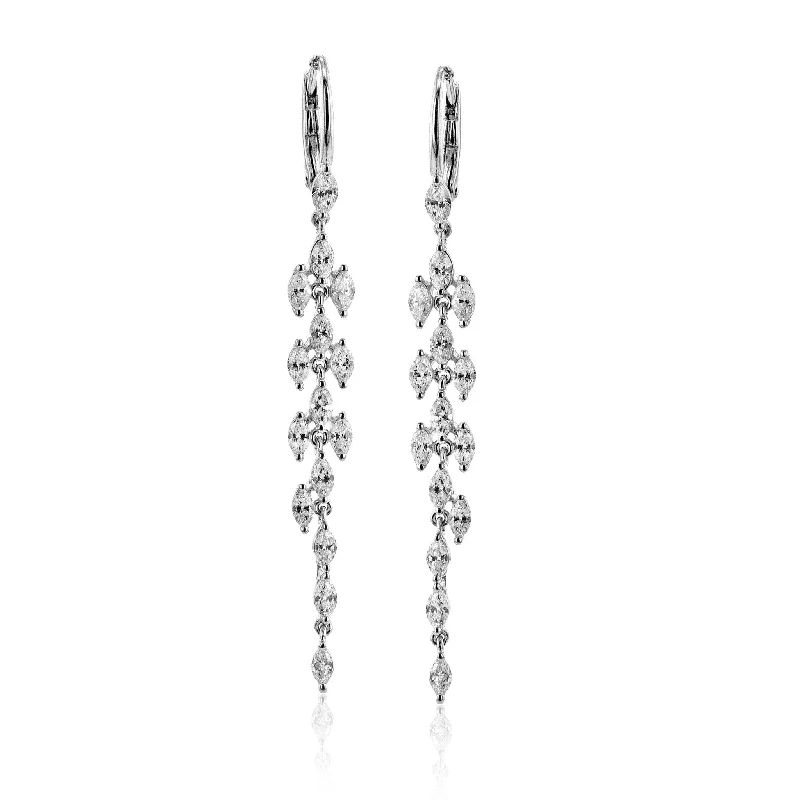 Ice Drop Earrings in 18k Gold with Diamonds