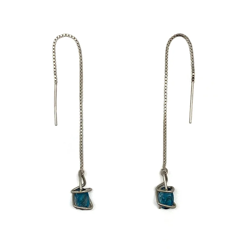 London Topaz Threader Earrings