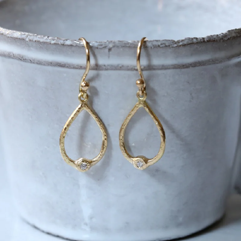 Open tear drop earrings