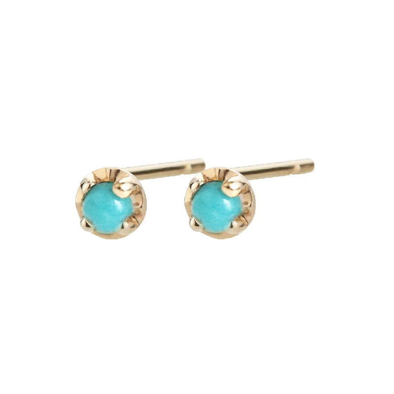 Medium prong studs, turquoise