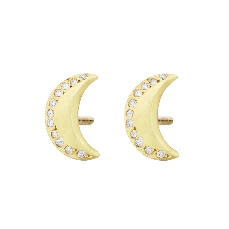 Queen of the Night Studs, White Diamond