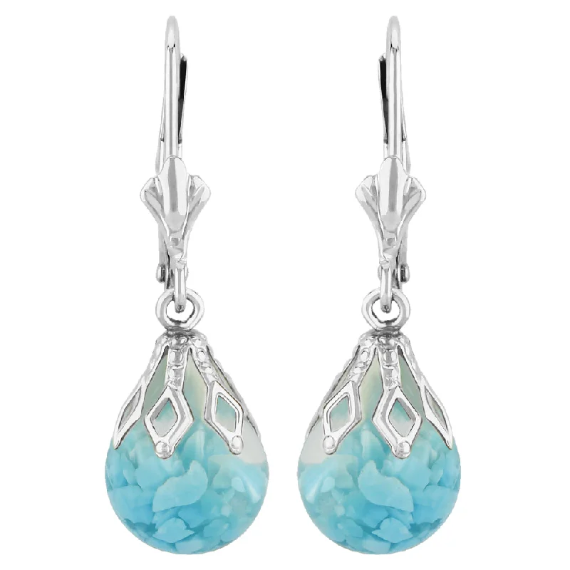 Silver and Turquoise Drop Earrings