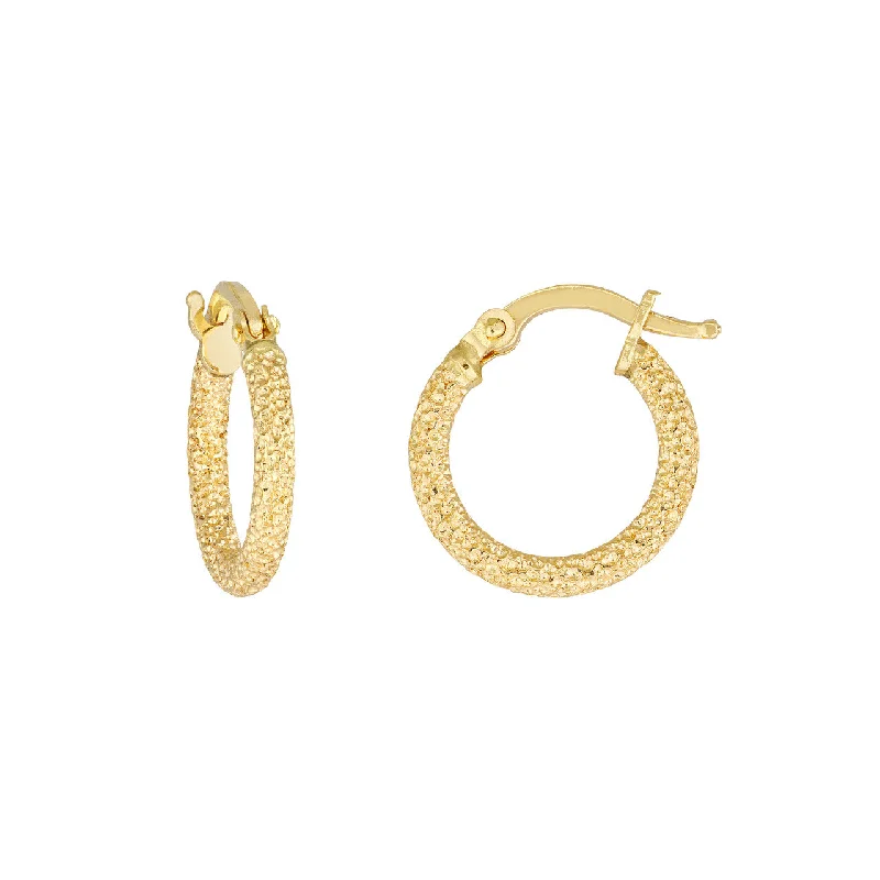 Stardust Textured Mini Hoop Earrings