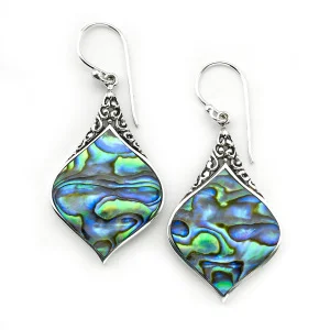 Sterling Silver Abalone Drop Earrings