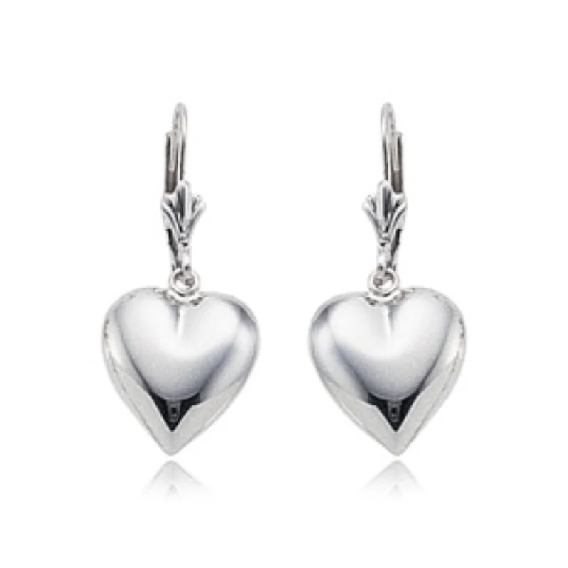 Sterling Silver Heart Drop Earrings