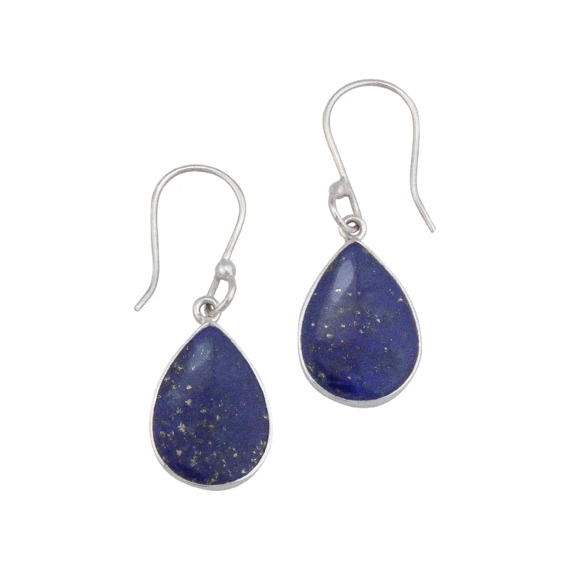 Sterling Silver Lapis Lazuli Teardrop Earrings