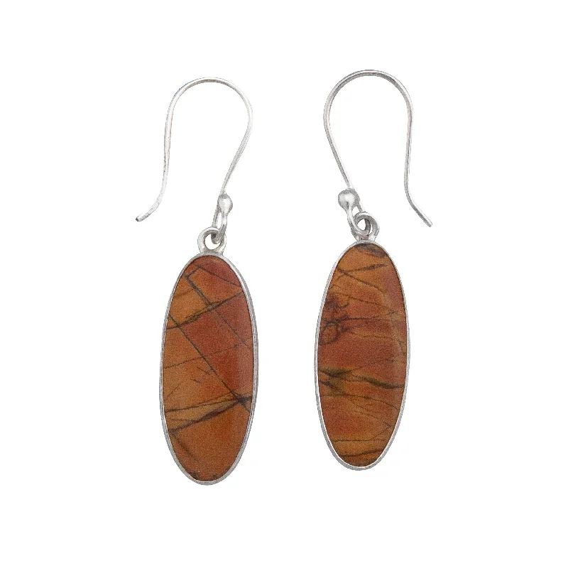 Sterling Silver Red Creek Jasper Drop Earrings